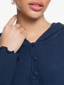 2 Cozy Day - Long Sleeve Rib Knit Top for Women Blue ERJKT03796 Roxy