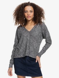 4 High Tide Knit Top Black ERJKT03817 Roxy