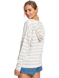 4 Paddle Out Stripe Hoodie White ERJKT03849 Roxy