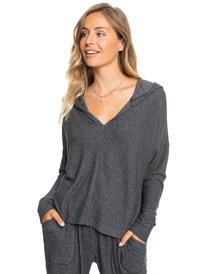 Just For Chilling - Rib Knit Hoodie for Women  ERJKT03898