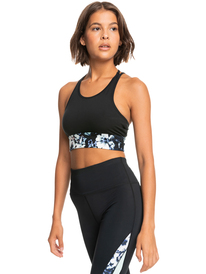 1 Womens Illusion Of Bliss Sports Bra Black ERJKT03918 Roxy
