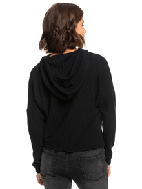 4 Twilight Mood Thermal Hoodie Black ERJKT03953 Roxy