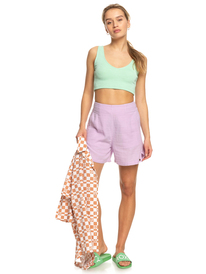 3 Time To Move - Rippstrick-Trägertop für Frauen Grün ERJKT03966 Roxy