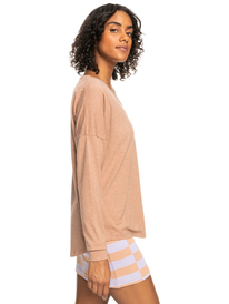 1 Never Coming Back - Top de Manga Larga para Mujer Marron ERJKT03968 Roxy