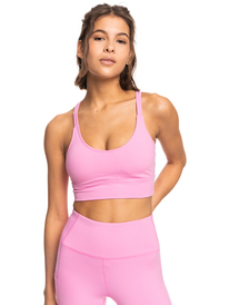 10 Heart Into It Sports Bra Pink ERJKT03976 Roxy