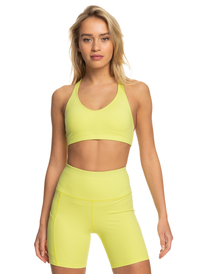 7 Heart Into It Sports Bra Green ERJKT03982 Roxy