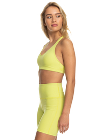 8 Heart Into It Sports Bra Green ERJKT03982 Roxy