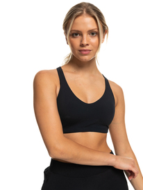 1 Heart Into It - Sport-BH für Frauen Schwarz ERJKT03982 Roxy