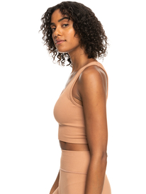 9 Womens Chill Out Seamless Sports Bra Brown ERJKT03983 Roxy