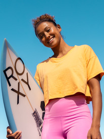 roxy, Essential Sports T-Shirt, MOCK ORANGE (ngz0) Essential - Sports T-Shirt for Women ERJKT03998