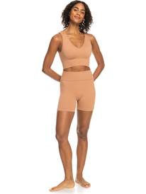 3 Essential - Camiseta Deportiva para Mujer Marron ERJKT03998 Roxy