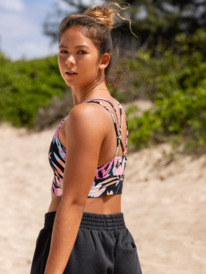 roxy, Heart Into It Elongated PT - Soutien de desporto para Mulher, ANTHRACITE ZEBRA JUNGLE (kvj4) Heart Into It Elongated PT - Sports Bra for Women ERJKT04011