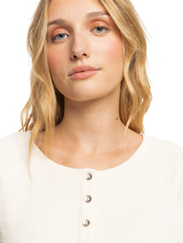2 Girl Next Door Long Sleeve Top Beige ERJKT04032 Roxy
