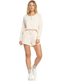 3 Girl Next Door Long Sleeve Top Beige ERJKT04032 Roxy