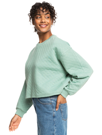 1 Surf Break - Maglia rilassata trapuntata da Donna Blue ERJKT04049 Roxy