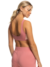 12 Heart Into It Colorblock - Brassière pour sport à faible impact pour Femme Rose ERJKT04058 Roxy
