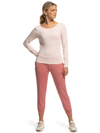 9 Naturally Active Low Cut Back - Long Sleeve Training Top for Women Orange ERJKT04071 Roxy