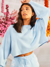 3 Womens Part Of The Oversized Lounge Top Blue ERJKT04078 Roxy
