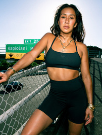 2 Kelia 7 Sports Bra Black ERJKT04088 Roxy