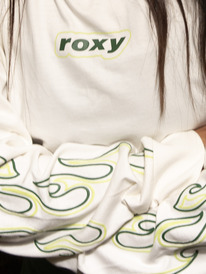 1 Kelia - T-shirt oversize court à manches longues pour Femme Blanc ERJKT04131 Roxy
