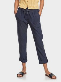 2 On The Seashore - Linnen Cargobroek voor Dames Blue ERJNP03294 Roxy