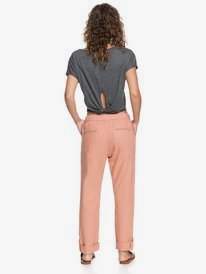 3 On The Seashore - Pantalon cargo en lin pour Femme Beige ERJNP03294 Roxy