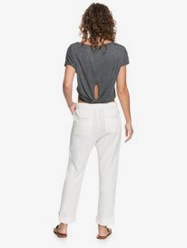 10 On The Seashore - Cargo Hose aus Leinen für Frauen Weiss ERJNP03294 Roxy