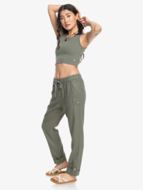 3 On The Seashore Cargo Pants Green ERJNP03294 Roxy