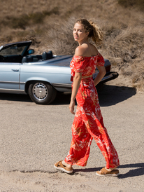 1 Slow Rhythm Elasticized Beach Pants Red ERJNP03439 Roxy