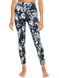 7 Womens Sublime Sunshine Workout Leggings Black ERJNP03453 Roxy