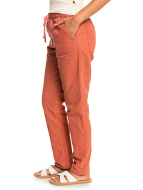 1 Slow Swell Canvas 2022 - Pantalon en toile Relaxed pour Femme Marron ERJNP03467 Roxy