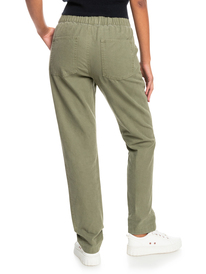5 Slow Swell Canvas 2022 - Pantalon en toile Relaxed pour Femme Beige ERJNP03467 Roxy