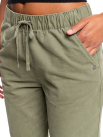 2 Slow Swell Canvas 2022 - Pantalon en toile Relaxed pour Femme Beige ERJNP03467 Roxy