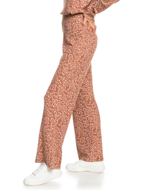 6 Womens Endless Daze Cosy Rib Knit Trousers Brown ERJNP03475 Roxy