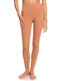 7 Heart Into It - Technical Leggings for Women Brown ERJNP03487 Roxy