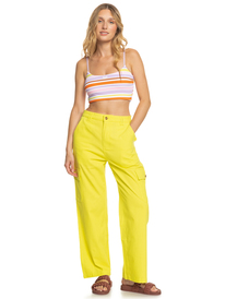 9 Womens Surf.Kind.Kate. Cargo Trousers Yellow ERJNP03505 Roxy