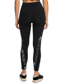 roxy, Shalala Love - Legging technique pour Femme, TRUE BLACK FUTURE FLOWER (xkww) Shalala Love - Technical Leggings for Women ERJNP03506