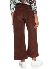 14 Surf On Cloud - Corduroy Wide Leg Trousers for Women Red ERJNP03523 Roxy