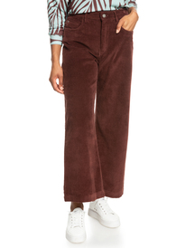 10 Surf On Cloud - Corduroy Wide Leg Trousers for Women Red ERJNP03523 Roxy