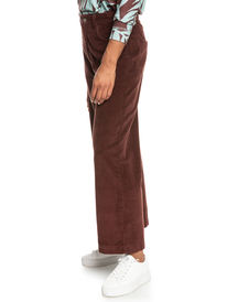 11 Surf On Cloud - Corduroy Wide Leg Trousers for Women Red ERJNP03523 Roxy