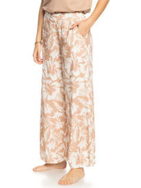 1 Womens Midnight Avenue Wide Leg Trousers Brown ERJNP03540 Roxy