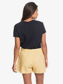 3 Love Square - Short léger en lin pour Femme Jaune ERJNS03249 Roxy