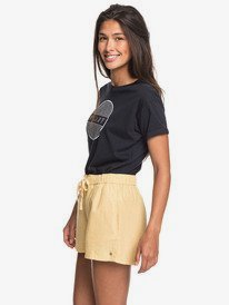 1 Love Square - Short léger en lin pour Femme Jaune ERJNS03249 Roxy
