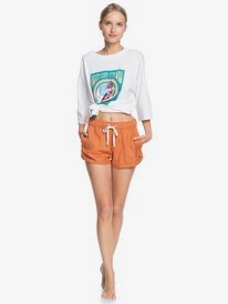 5 New Impossible Love Elasticized Shorts Brown ERJNS03266 Roxy