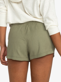 roxy, New Impossible Love Elastic Waist Shorts, SEA SPRAY (glw0) New Impossible Love - Viscose Shorts for Women ERJNS03266