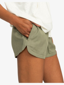 2 New Impossible Love Elasticized Shorts Green ERJNS03266 Roxy