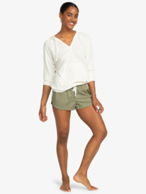 3 New Impossible Love Elasticized Shorts Green ERJNS03266 Roxy