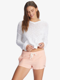 5 New Impossible Love Elastic Waist Shorts Pink ERJNS03266 Roxy