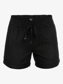 5 Another Kiss - Short de lino para Mujer Negro ERJNS03310 Roxy