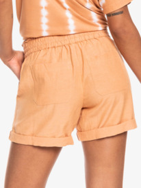 4 Another Kiss - Short de lino para Mujer Marron ERJNS03310 Roxy